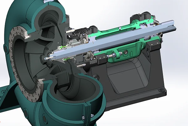  АО «ИТО» выполнило полный цикл реверс-инжиниринга шламового насоса Düchting PUMP MCC 500-800  для перекачки цинково-свинцового концентрата 1